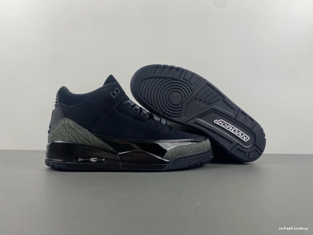Retro CK9246-168 Jordan Air 3 Black Cat 1024